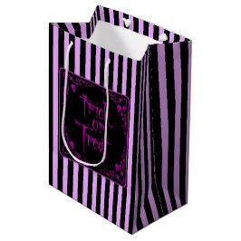 Sacola Para Presentes Média Doce ou Travessura Roxo Venenoso