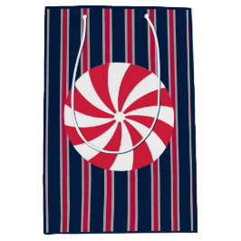 Sacola Para Presentes Média Doces de hortelã-pimenta Rico