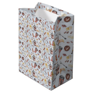 Sacola Para Presentes Média Doces e café