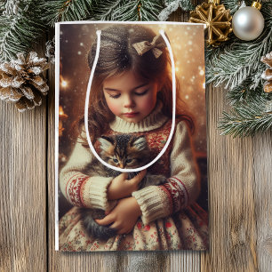 Sacola Para Presentes Média Docinho e Natal de Kitten