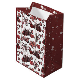Sacola Para Presentes Média Doçuras de Feriado- Hortelã (Sólido)
