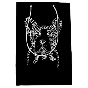 Sacola Para Presentes Média Dog Lovers French Buldog