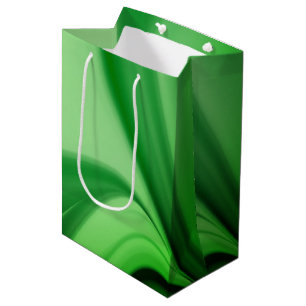 Sacola Para Presentes Média Dois Tone Emerald Swirl