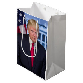 Sacola Para Presentes Média Donald Trump Retrato Presidencial Oficial