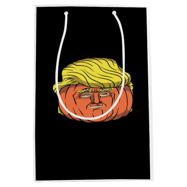 Sacola Para Presentes Média Donald Trumpkin Pumpking (Frente)