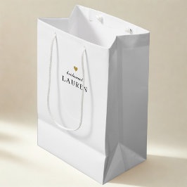 Sacola Para Presentes Média Dourada Bridesmaid Nome da Proposta Gift Bag