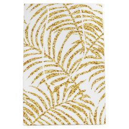 Sacola Para Presentes Média Dourada Palm Gift Bag