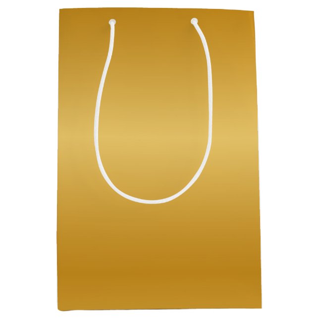 Sacola Para Presentes Média Dourado metálico antigo (Frente)