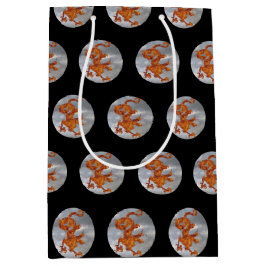 Sacola Para Presentes Média Dragão de Madeira Fantástico v21