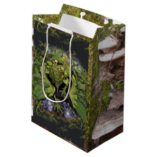 Sacola Para Presentes Média Dragão Florestal no Moss