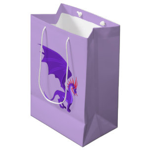 Sacola Para Presentes Média Dragão roxo