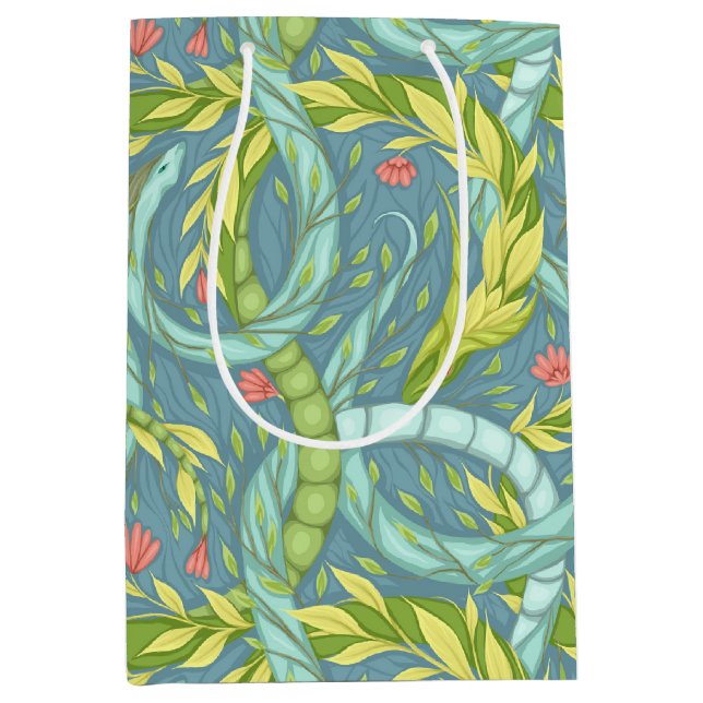 Sacola Para Presentes Média dragões de madeira (Frente)