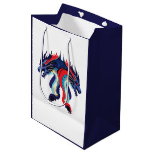 Sacola Para Presentes Média Dragon Fantasy Art Dragon