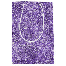Sacola Para Presentes Média Dreamam Glam Purple Lavanda Glitter Birthday