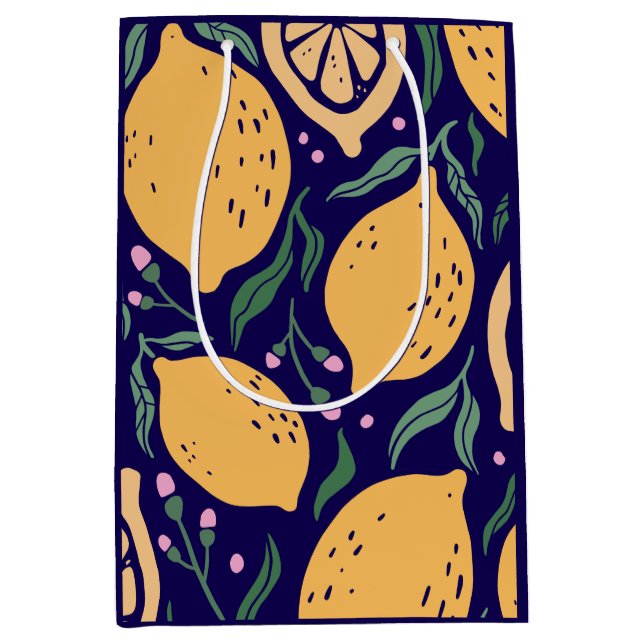 Sacola Para Presentes Média Dreamy Lemons (Frente)