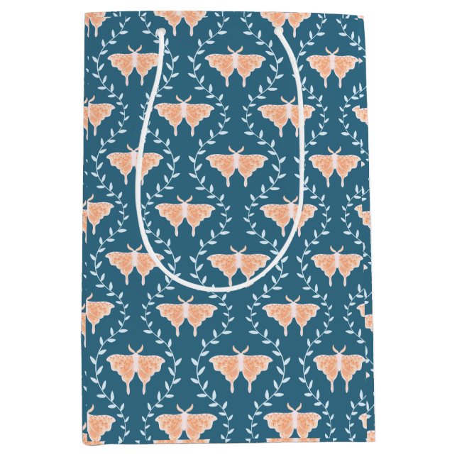 Sacola Para Presentes Média Dreamy Moths & Vines - Whimsical (Frente)