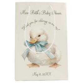 Sacola Para Presentes Média Duckling with Ribbon Baby Shower 
