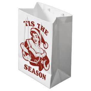 Sacola Para Presentes Média É a Temporada Snarky Natal Sarcástico Divertido