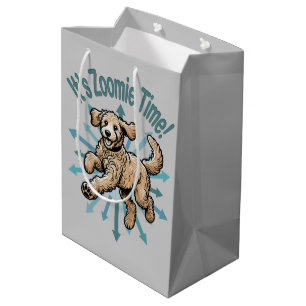 Sacola Para Presentes Média É o Zoomie Time Doodle