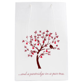 Sacola Para Presentes Média E um perdiz numa árvore