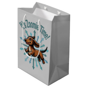 Sacola Para Presentes Média É Zoomie Time Dachshund