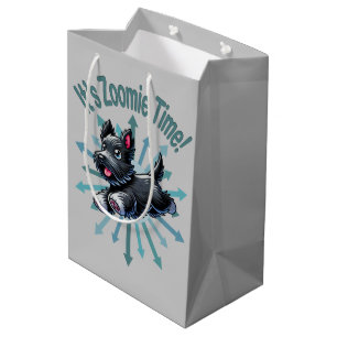 Sacola Para Presentes Média É Zoomie Time Scottish Terrier