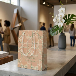 Sacola Para Presentes Média Earthy Arabesque | Terracotta & Sage