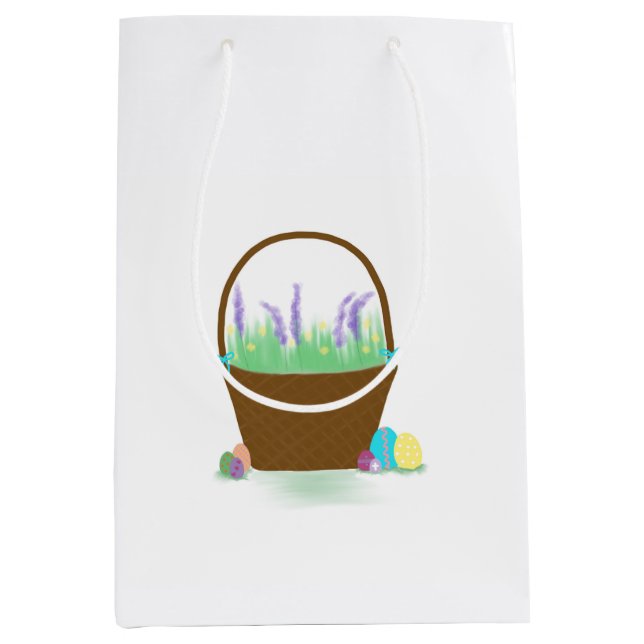 Sacola Para Presentes Média Easter Basket (Frente)