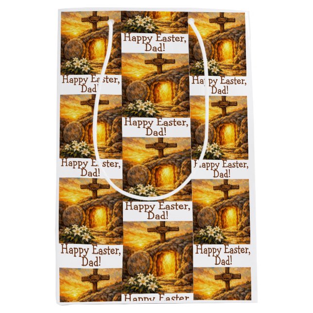 Sacola Para Presentes Média Easter Customizable Gift Bag (Frente)