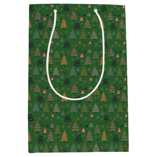 Sacola Para Presentes Média Ecos de Férias-Verde (Frente)