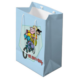 Sacola Para Presentes Média Ed, Edd, um Eddy numa bicicleta