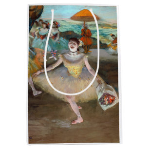 Sacola Para Presentes Média Edgar Degas - Dançarino com Buquê, Banho com Palco