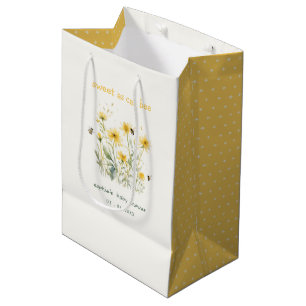 Sacola Para Presentes Média Edulcoração Amarelo De Flor Selvagem Como Chá de f