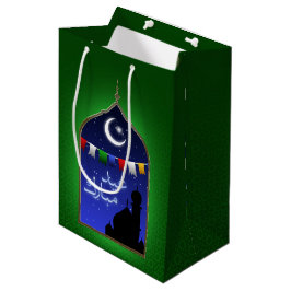 Sacola Para Presentes Média Eid Mubarak Garland Moon