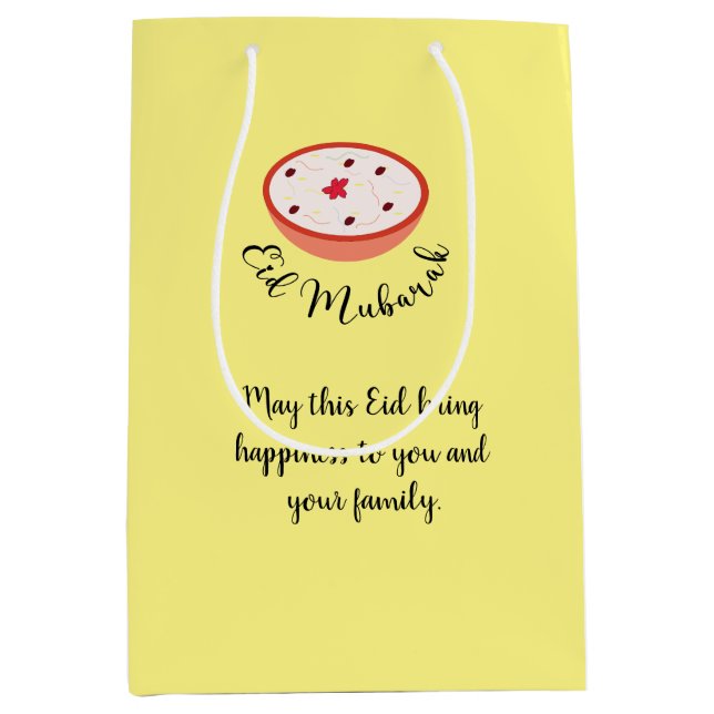 Sacola Para Presentes Média Eid mubarak Gift Bag (Frente)