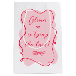 Sacola Para Presentes Média Ela é casando rosa e vermelha