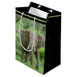 Sacola Para Presentes Média Elefante Perto De Ndutu
