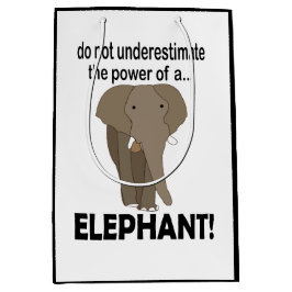 Sacola Para Presentes Média Elefante Safari Funny