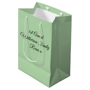 Sacola Para Presentes Média Elegant Family Reunion Green