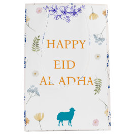 Sacola Para Presentes Média Elegant Floral Eid al-Adha 