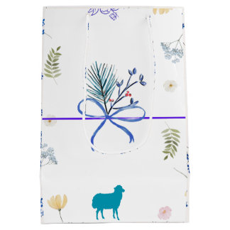 Sacola Para Presentes Média Elegant Floral Eid al-Adha 