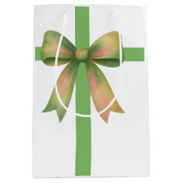 Sacola Para Presentes Média Elegant Gift Bow – Modern Christmas Design