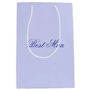 Sacola Para Presentes Média Elegante Blue Best Man