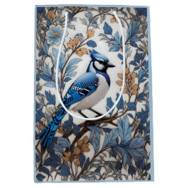 Sacola Para Presentes Média Elegante Blue Jay William Morris Inspirou