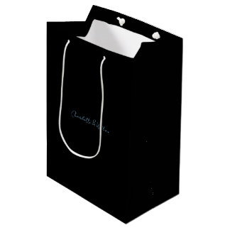 Sacola Para Presentes Média Elegante Bolsa Preta de Micro Casamento