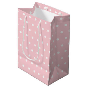 Sacola Para Presentes Média Elegante cora o modelo branco cor-de-rosa das