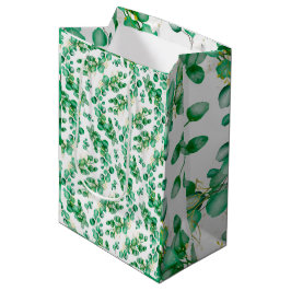 Sacola Para Presentes Média Elegante Eucalyptus Medium Gift Bag
