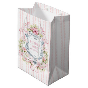 Sacola Para Presentes Média Elegante Floral Crest Futura Sra.