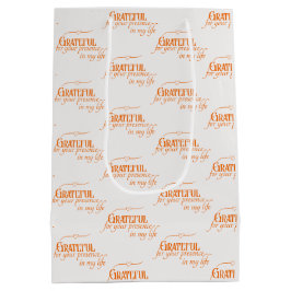 Sacola Para Presentes Média Elegante Grata Queda De Ação De Graças Pumpkin Ora