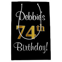 Elegante, Luxuoso, Faux Dourado, 74.º aniversário